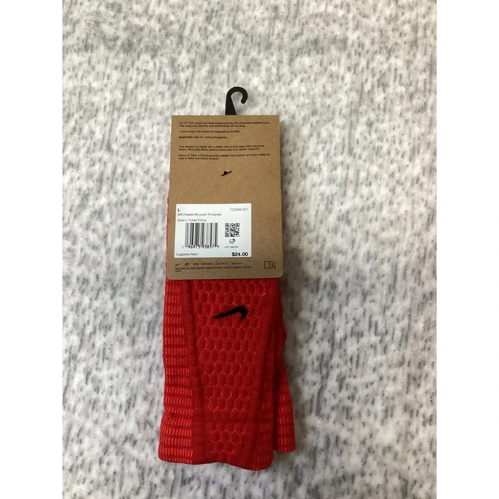 Nike Unicorn Multisport Cushioned Crew Socks Red Dri-FIT ADV FZ3399-657Mens 8-12
